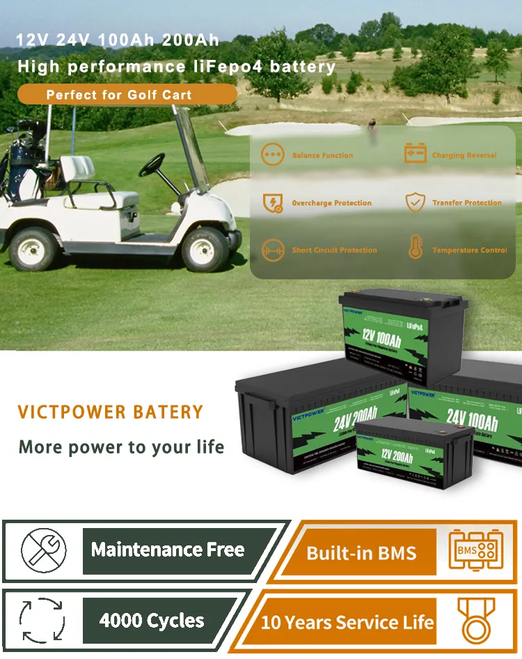 OEM 200Ah BMS LiFePO4 Deep Cycle Battery Pack – 12V/24V Solar with 3000+ Cycles – Victpower - Image 2