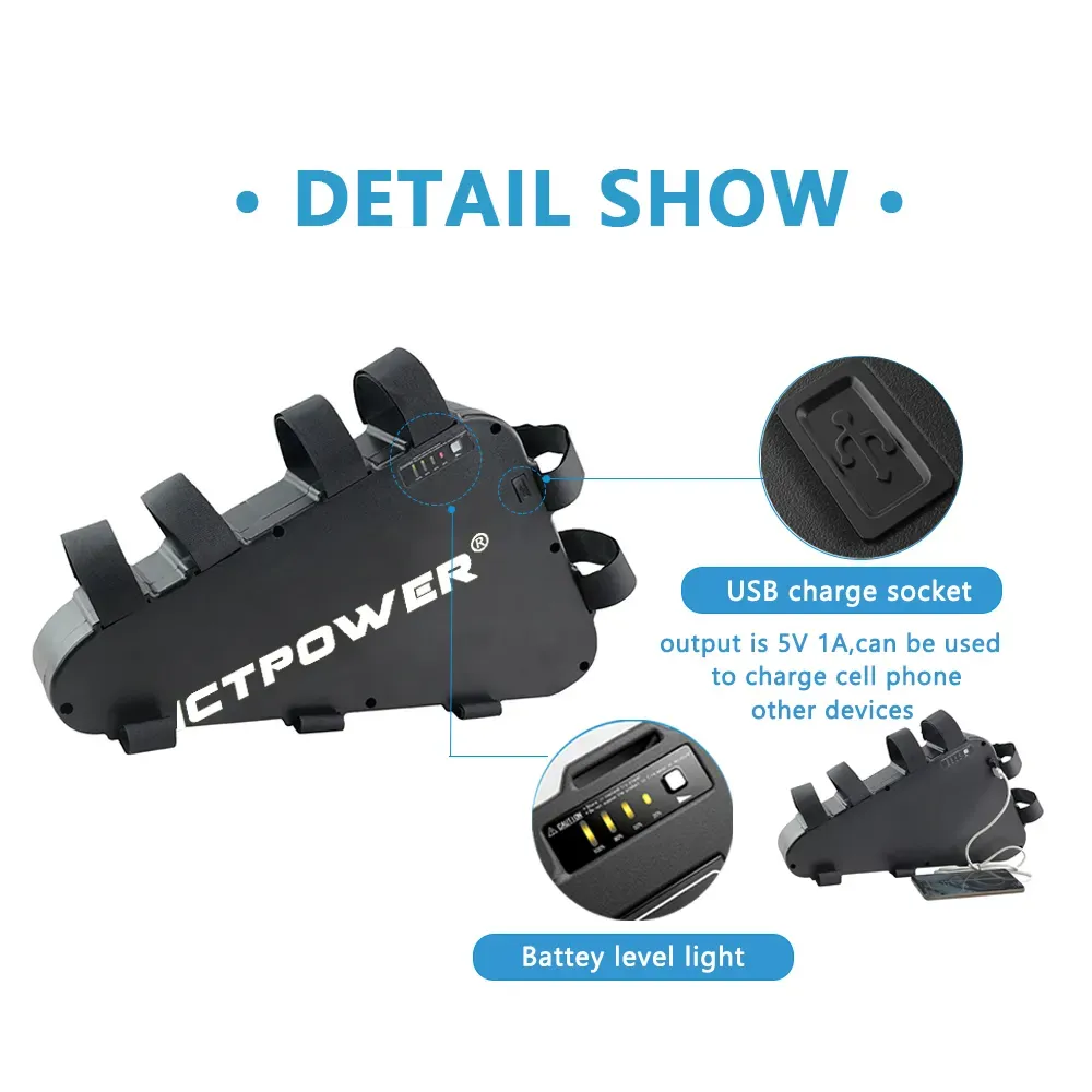 Victpower 52V 20Ah Electric Bike Battery Pack – Li-Ion Downtube with Triangle Cylindrical Design - Image 3